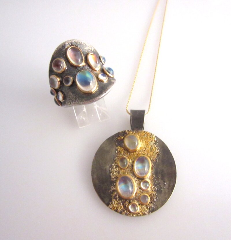 Moonstone jewelry from the Event Horizon Collection